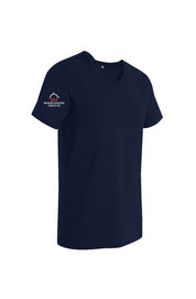 Wheelhouse Sleeve Embroidered Jersey V-Neck Tee