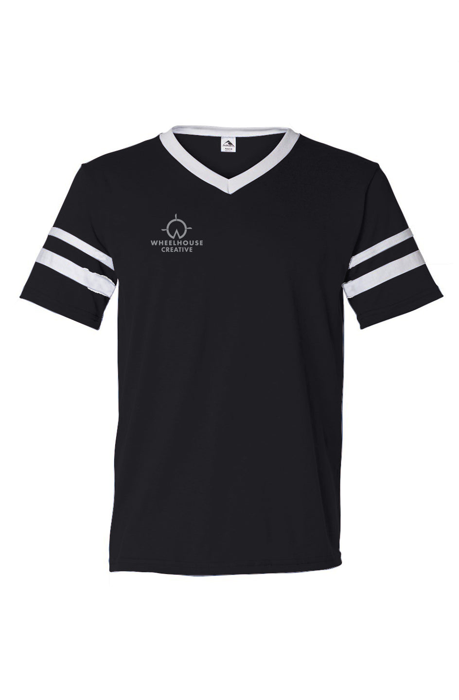 Wheelhouse Women's Embroidered V-Neck Striped Sleeves Jersey