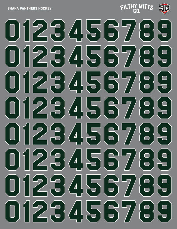 SHAHA Team Numbers