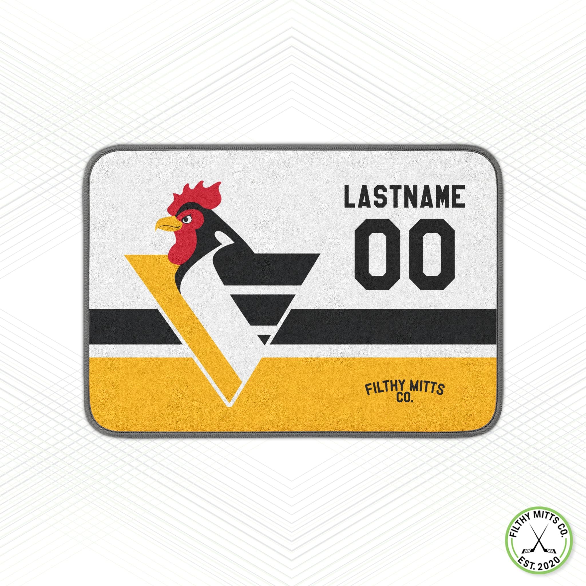 Roosters White Skate Mat