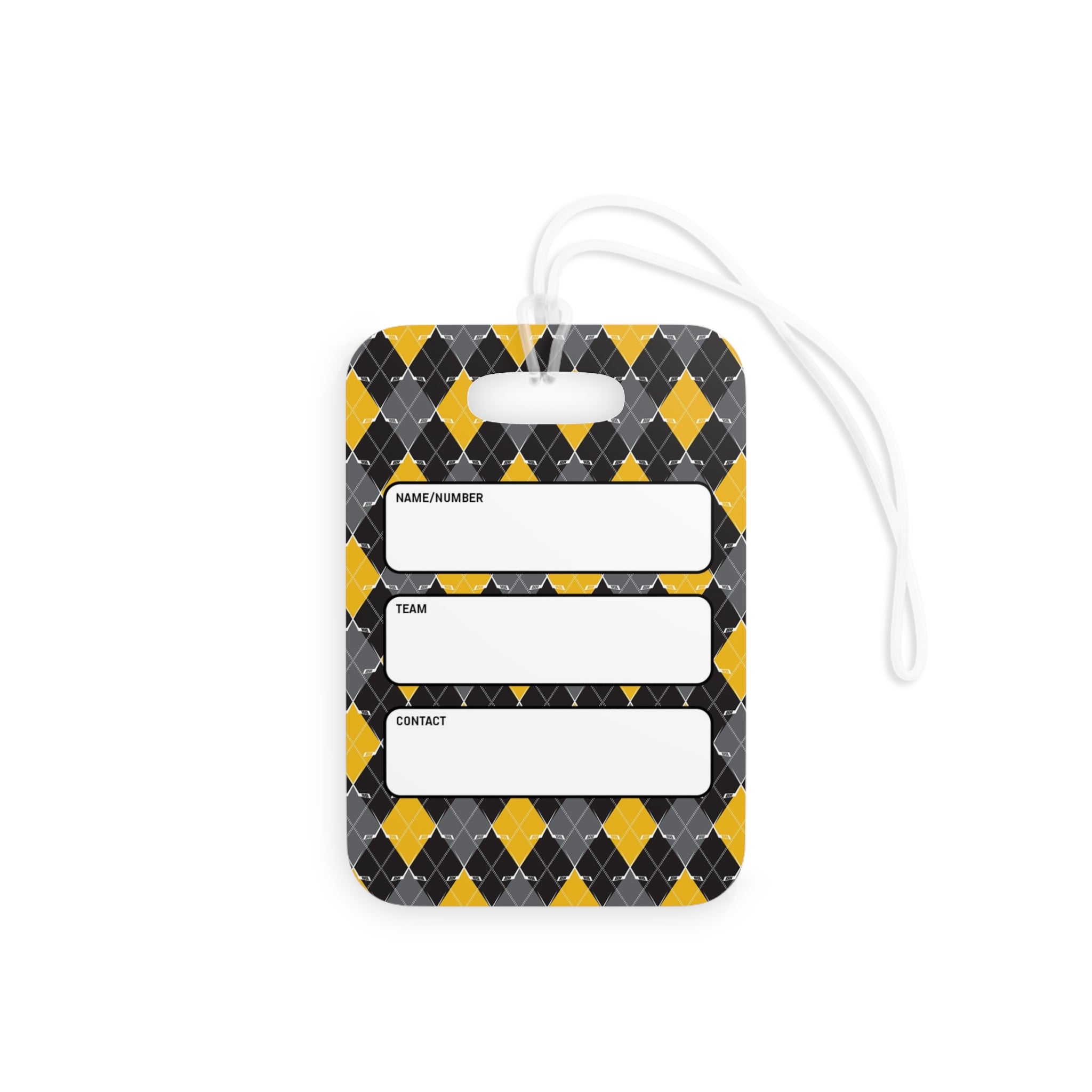 Crossed Out Argyle Essentials Bag Tag