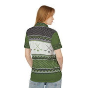Christmas Sweater Lime Front Office Polo