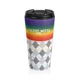 Crossed Out Argyle Travel Tumbler