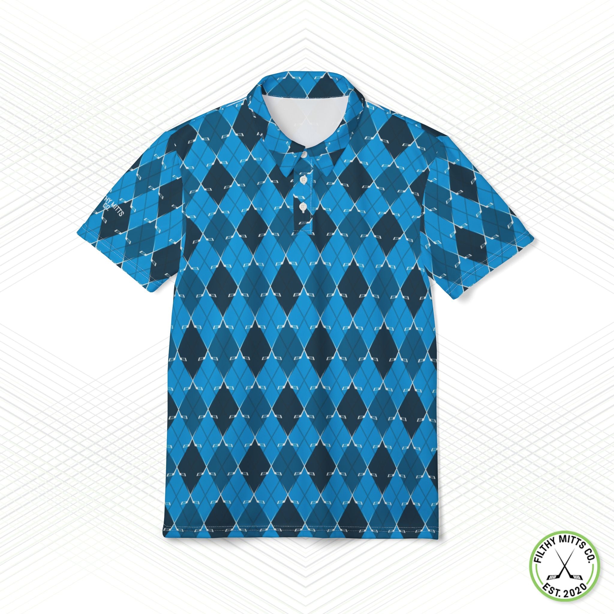 FMC Crossed Out Argyle Front Office Polo