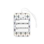 Crossed Out Argyle Essentials Bag Tag