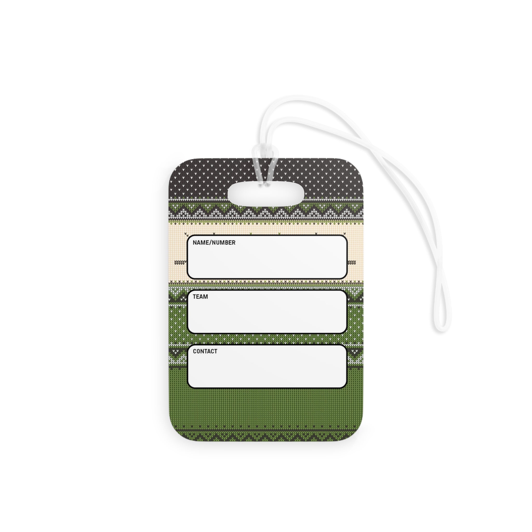 Crossed Out Christmas Sweater Essentials Bag Tag