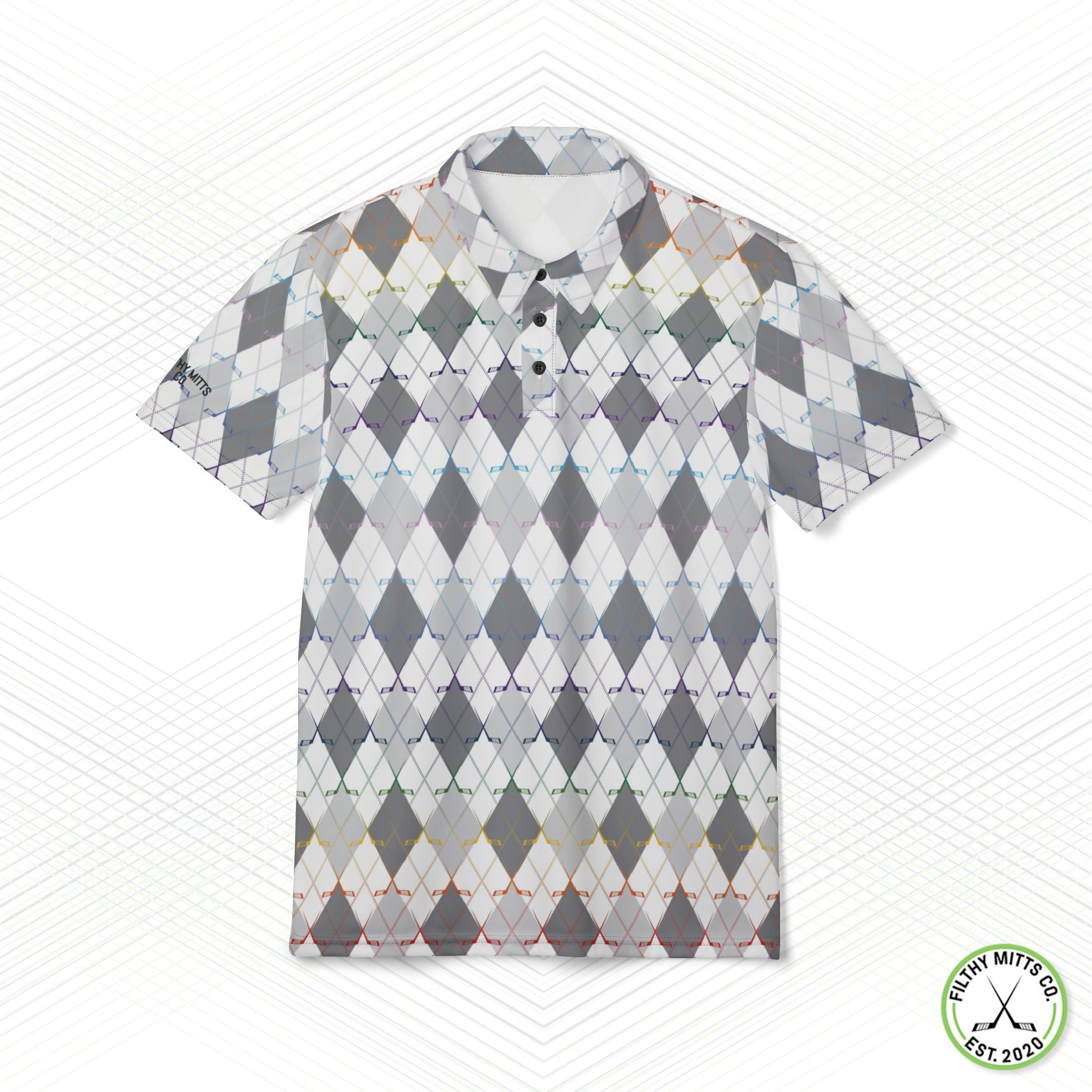 FMC Crossed Out Argyle Front Office Polo