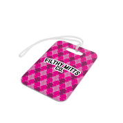 Crossed Out Argyle Essentials Bag Tag
