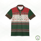 Christmas Sweater Red/Green Front Office Polo