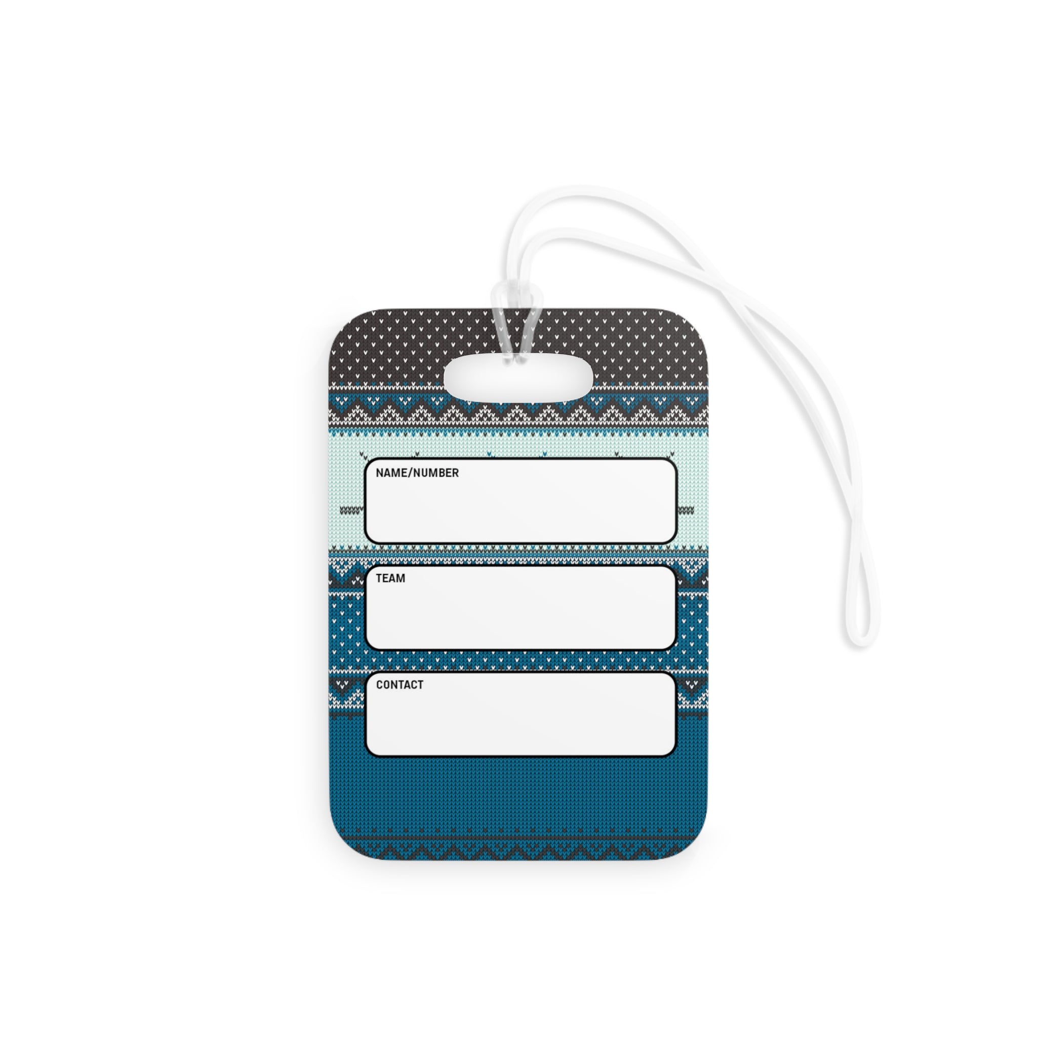 Crossed Out Christmas Sweater Essentials Bag Tag