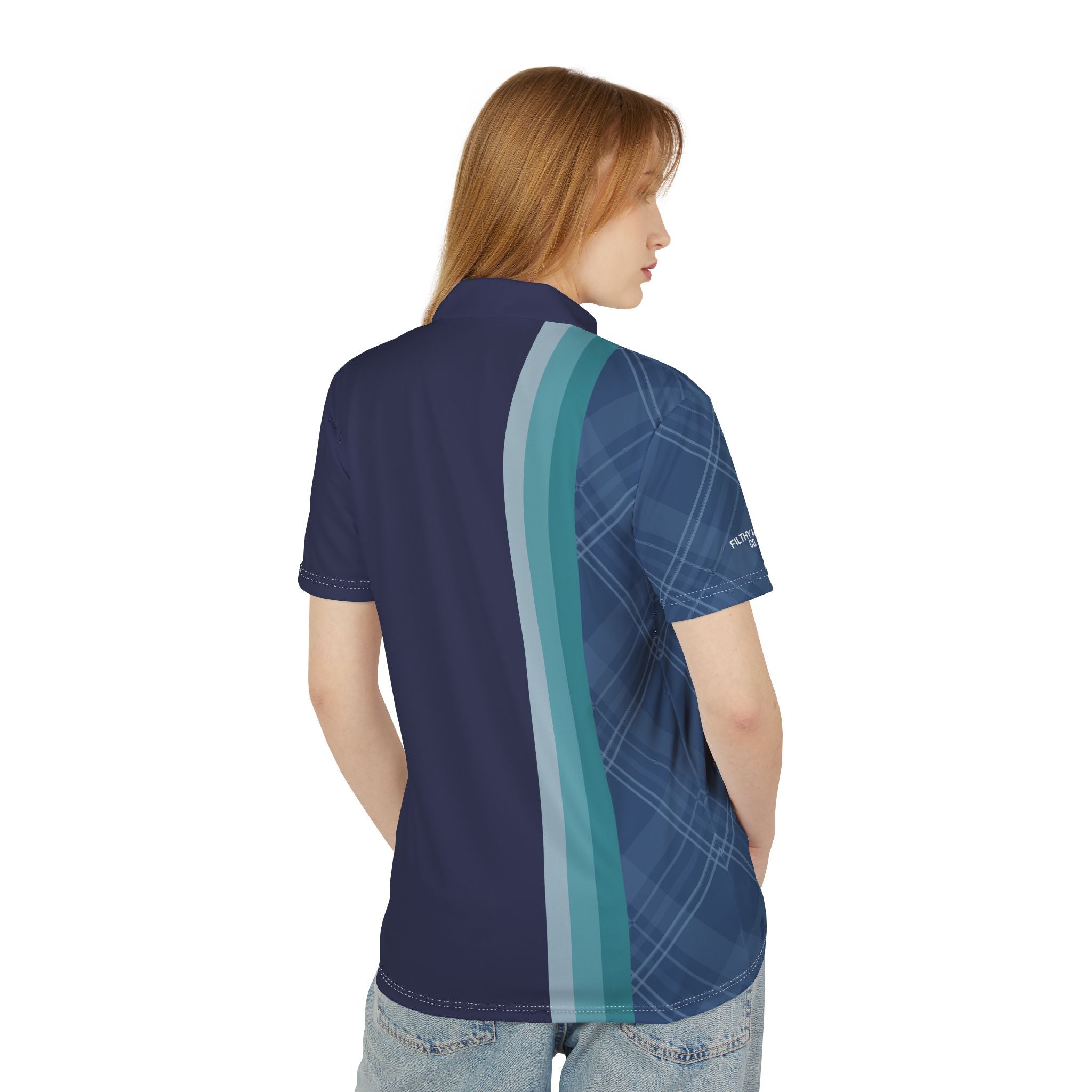 FMC Retro Stripe Blue Front Office Polo