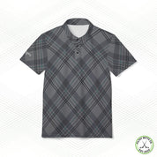 Gray/Aqua Plaid Front Office Polo
