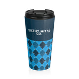 Crossed Out Argyle Travel Tumbler