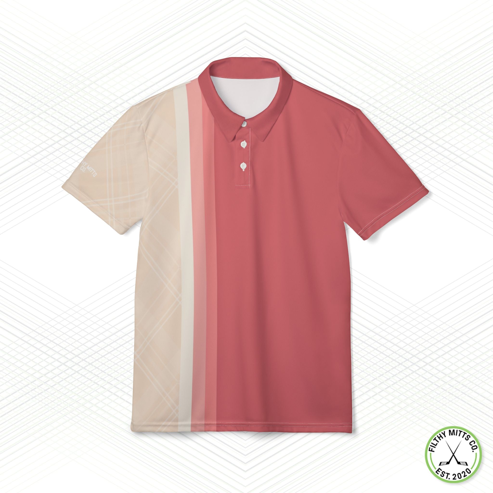 FMC Retro Stripe Pink Front Office Polo