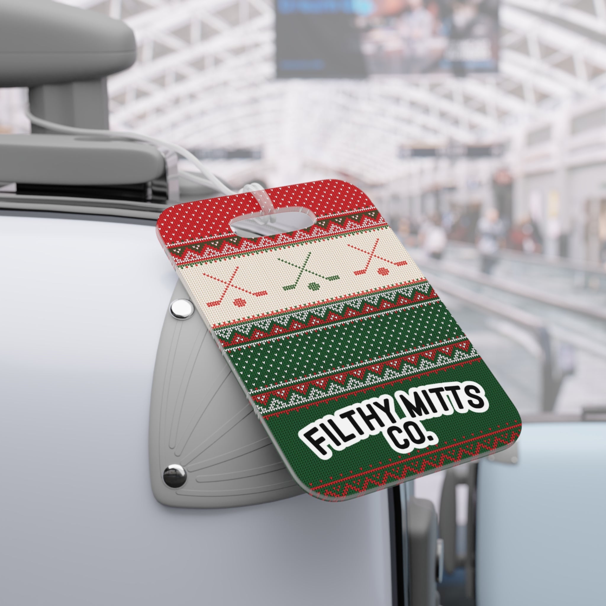Crossed Out Christmas Sweater Essentials Bag Tag
