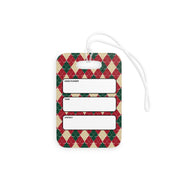 Crossed Out Argyle Essentials Bag Tag