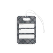 FMC Gray/Aqua Plaid Essentials Bag Tag