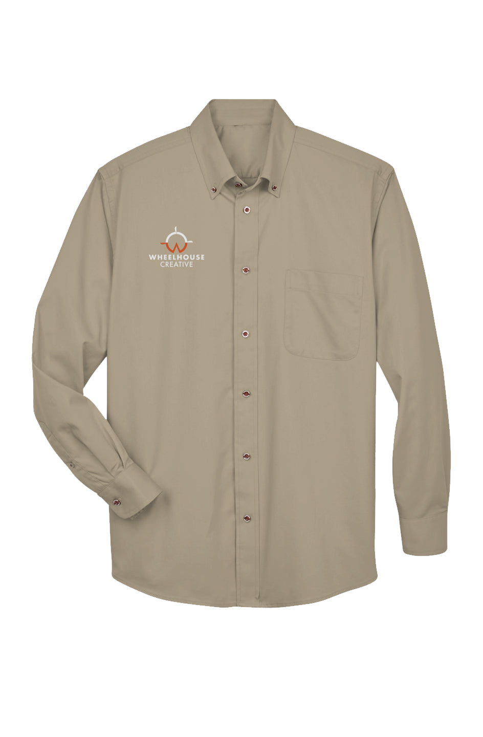 Wheelhouse Embroidered Unisex Long-Sleeve Twill Shirt