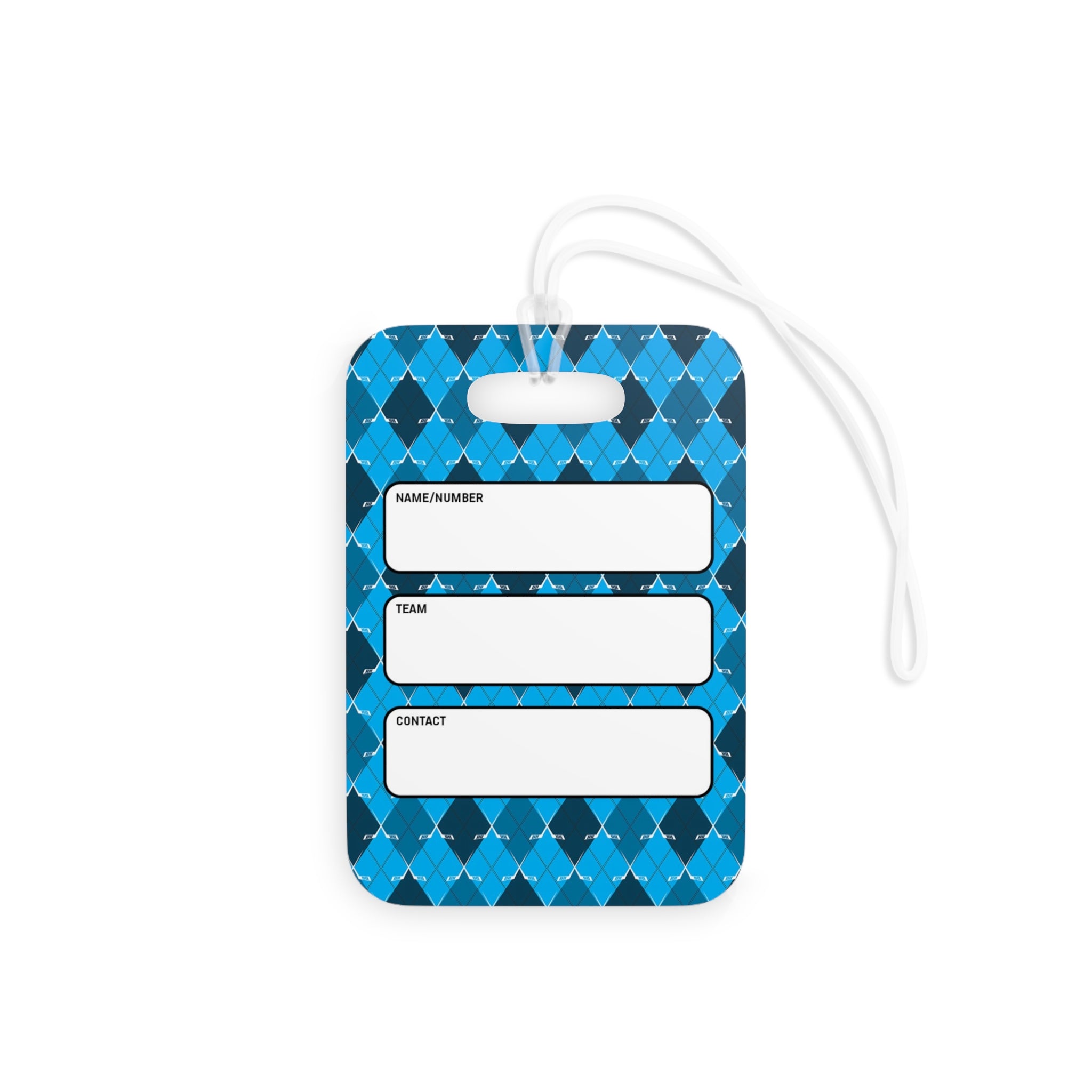 Crossed Out Argyle Essentials Bag Tag