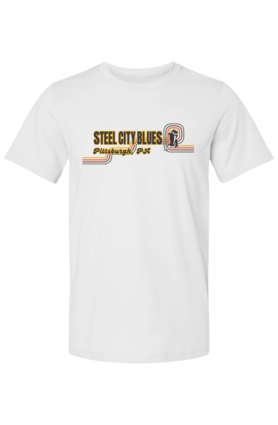 Steel City Blues Horizontal Staple Tee