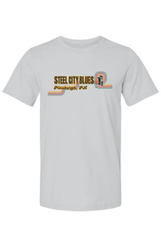 Steel City Blues Horizontal Staple Tee