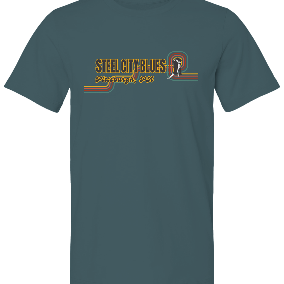 Steel City Blues Horizontal Staple Tee