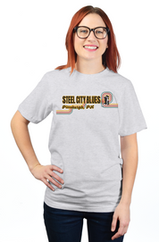 Steel City Blues Horizontal Staple Tee