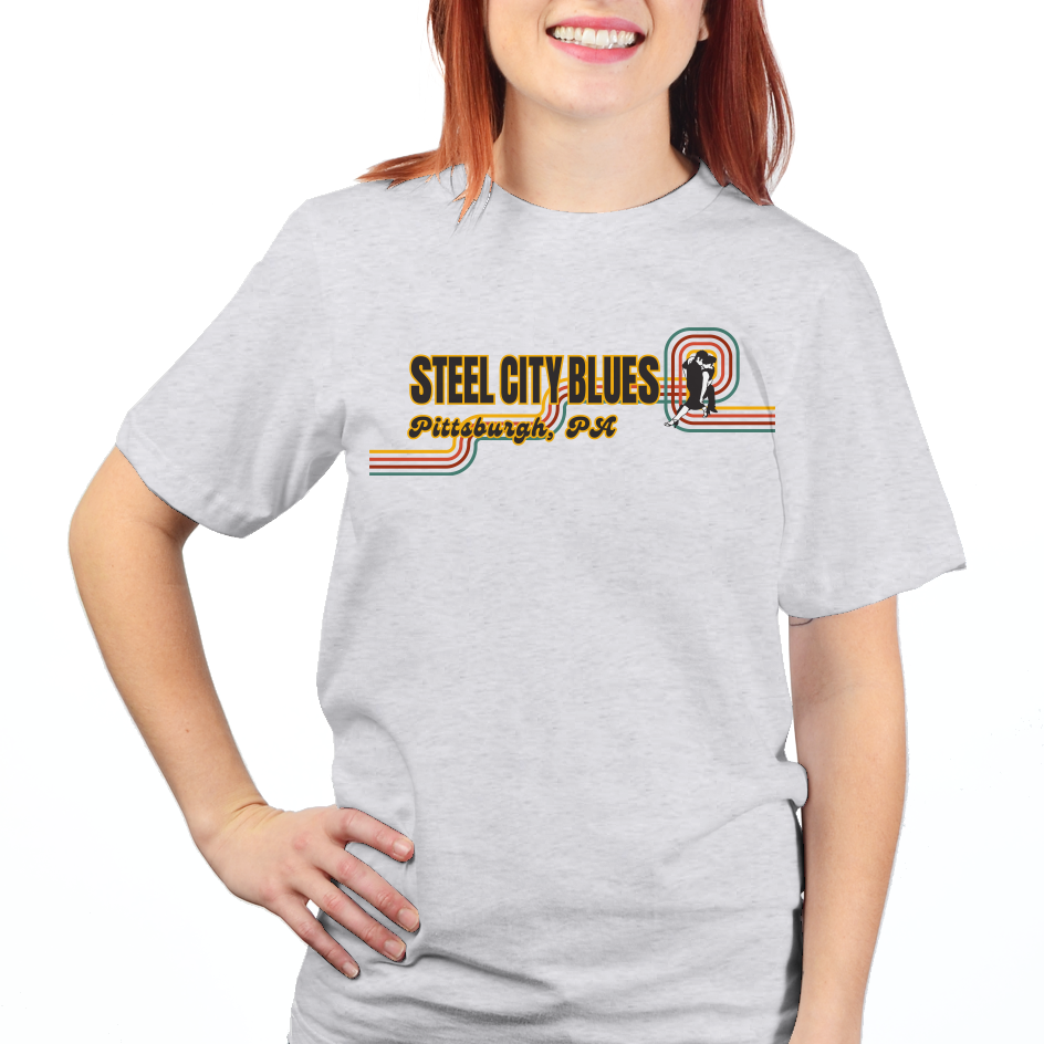 Steel City Blues Horizontal Staple Tee
