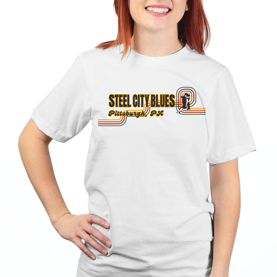 Steel City Blues Horizontal Staple Tee