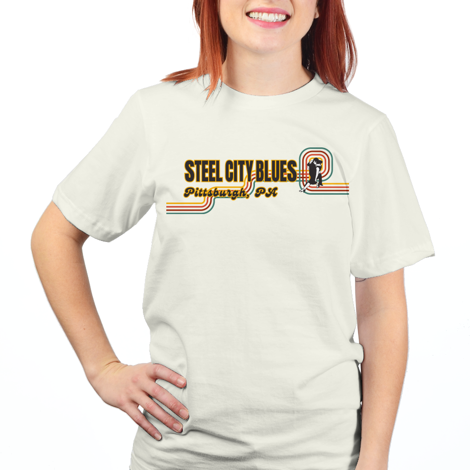 Steel City Blues Horizontal Staple Tee