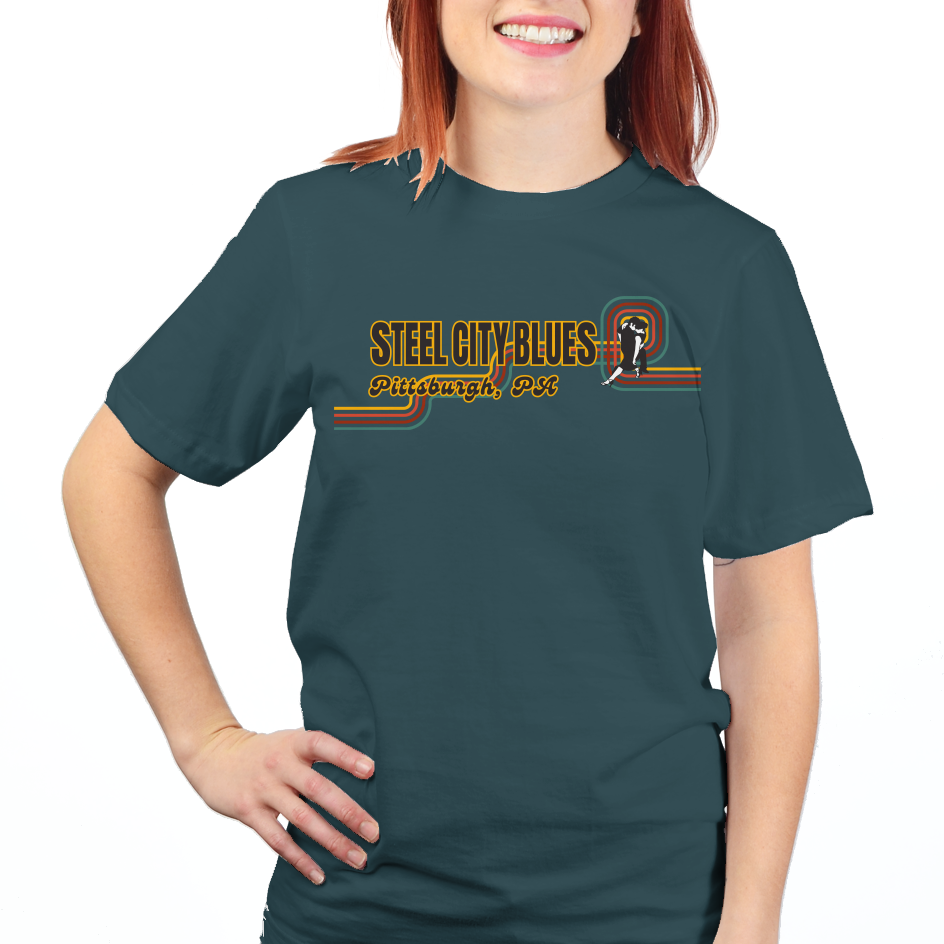 Steel City Blues Horizontal Staple Tee
