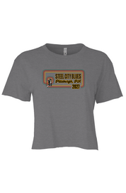 Steel City Blues Full Women's Crop Tee