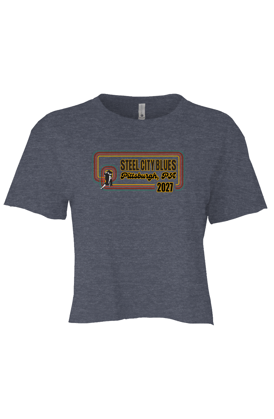 Steel City Blues Full Women's Crop Tee