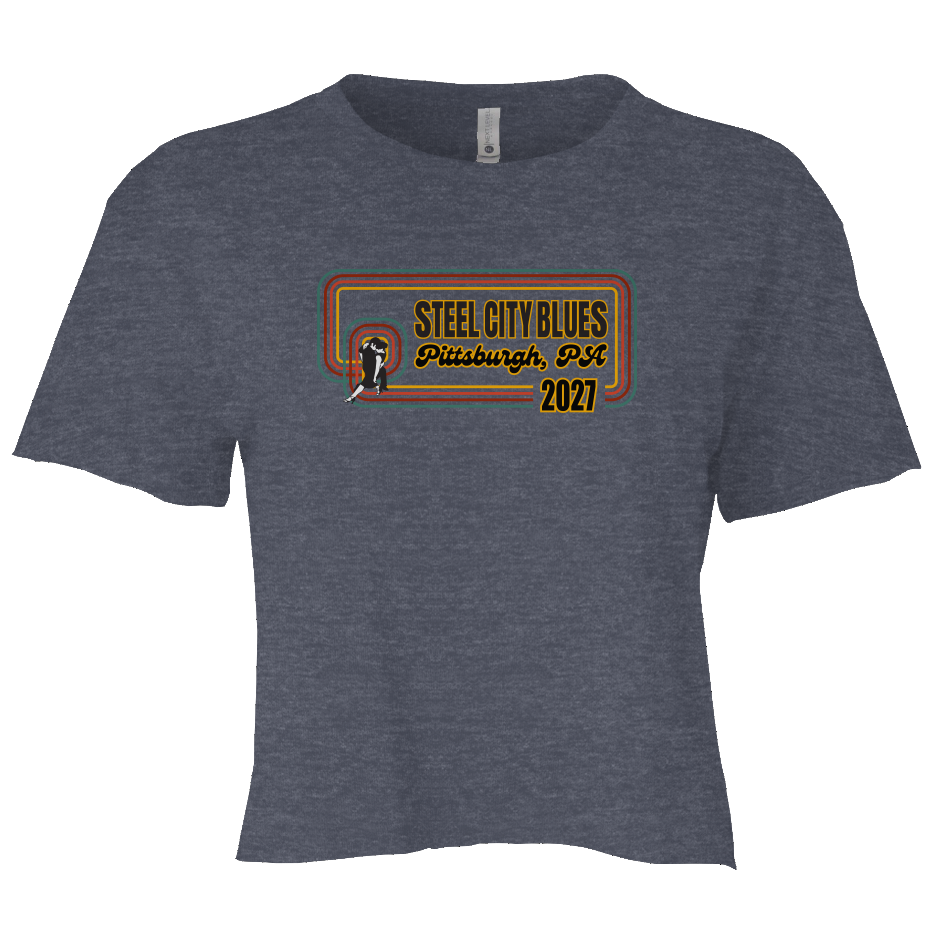 Steel City Blues Full Women's Crop Tee