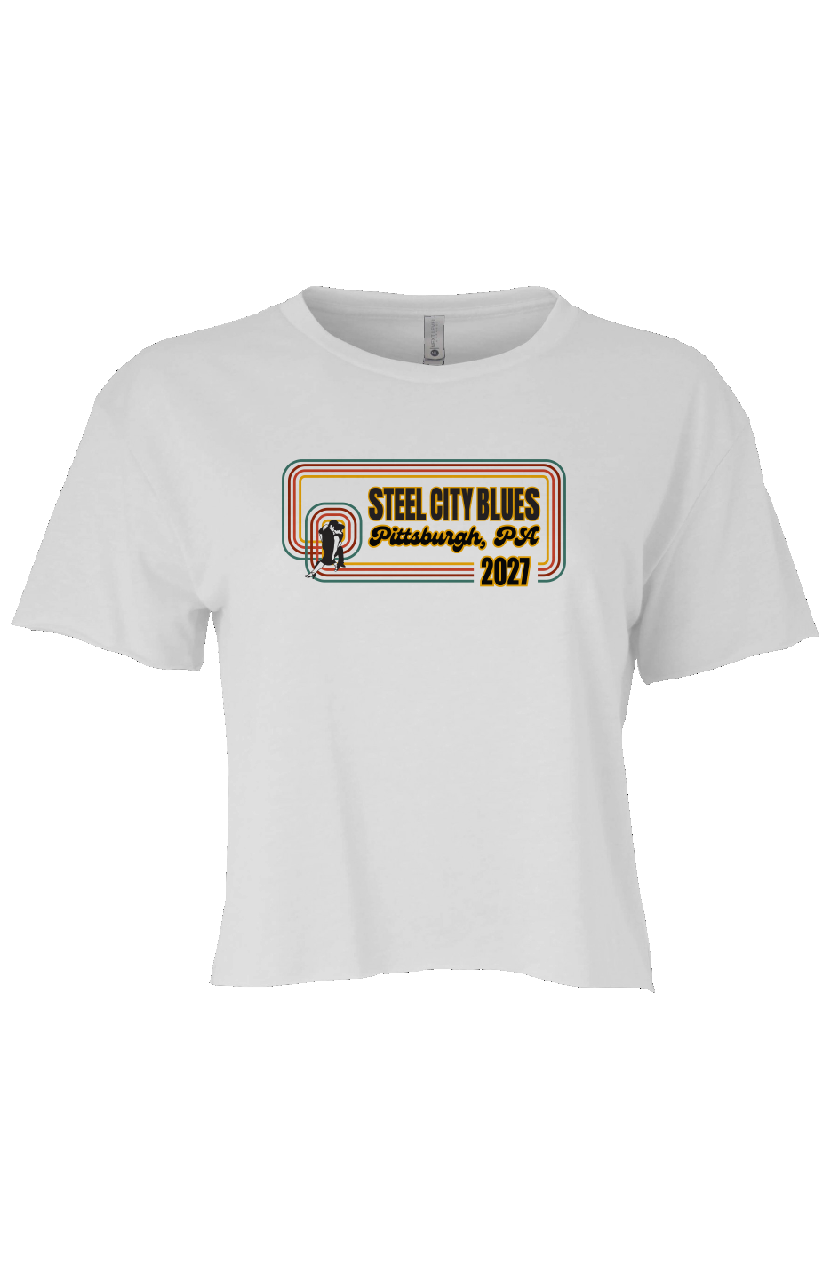 Steel City Blues Full Women's Crop Tee