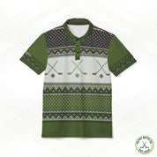 Christmas Sweater Lime Front Office Polo