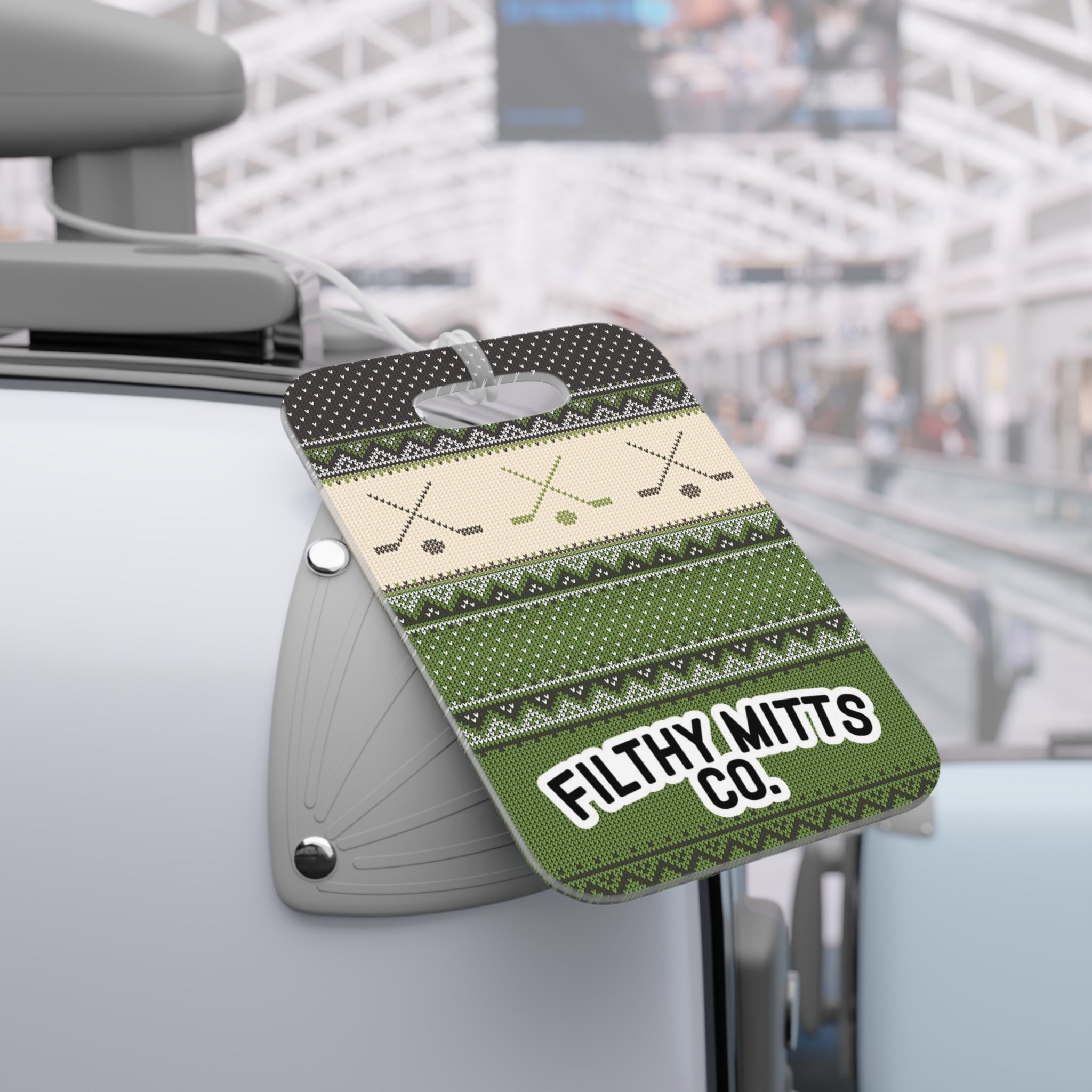 Crossed Out Christmas Sweater Essentials Bag Tag