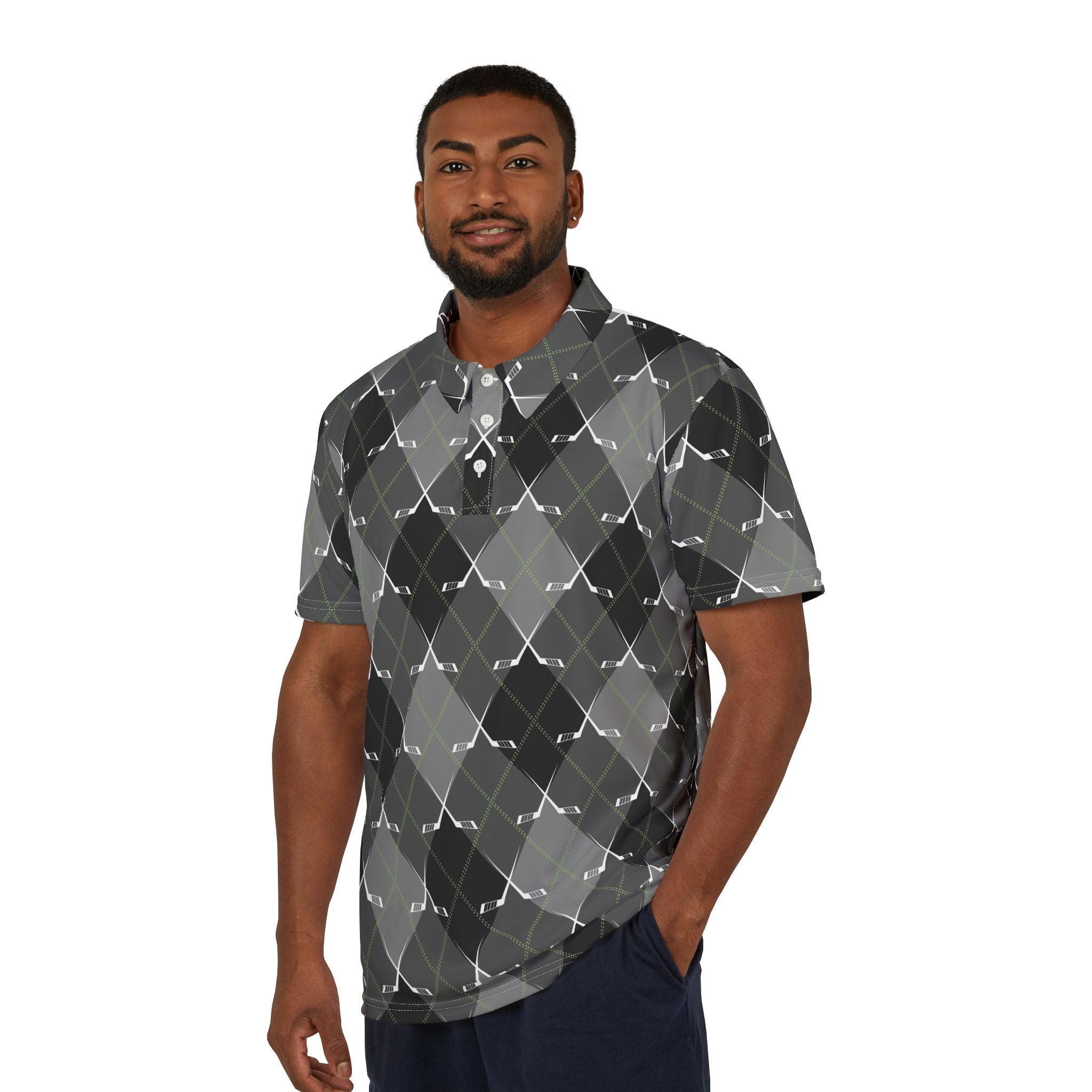FMC Crossed Out Argyle Front Office Polo