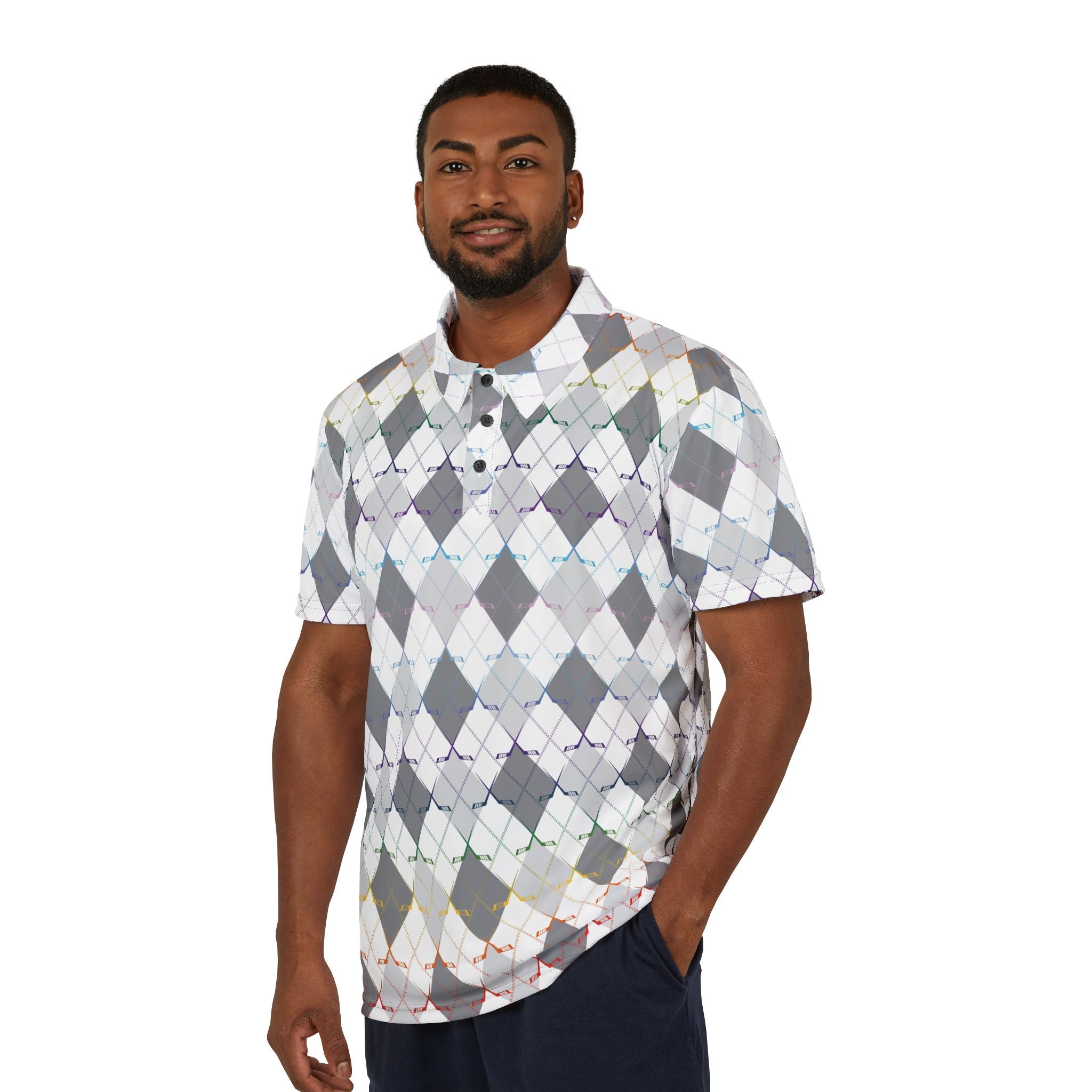 FMC Crossed Out Argyle Front Office Polo