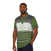 Christmas Sweater Lime Front Office Polo