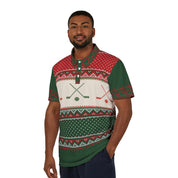 Christmas Sweater Red/Green Front Office Polo