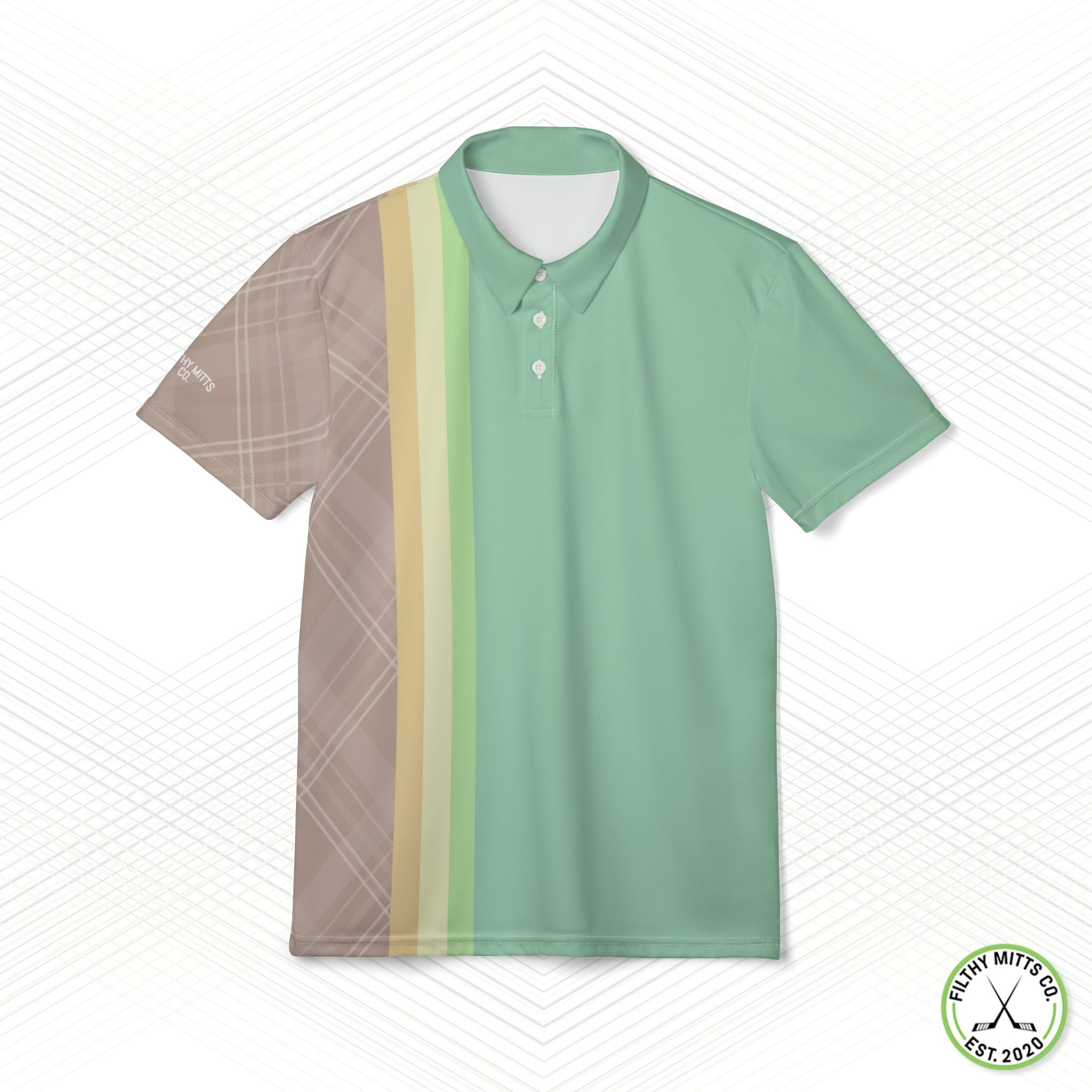 FMC Retro Stripe Beach Front Office Polo
