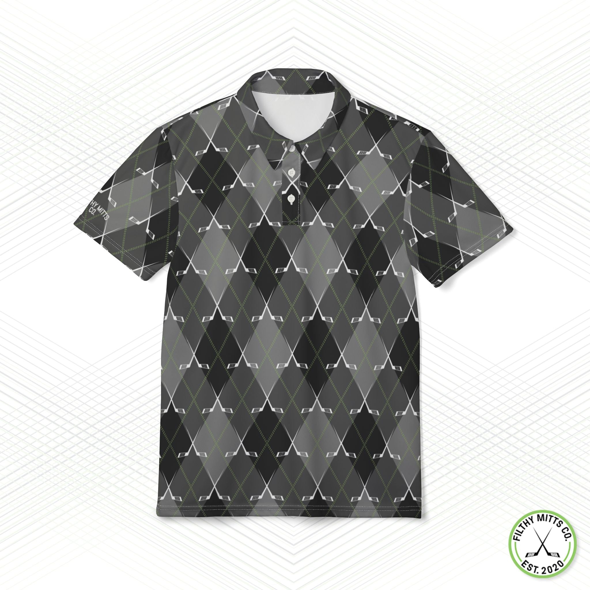 FMC Crossed Out Argyle Front Office Polo