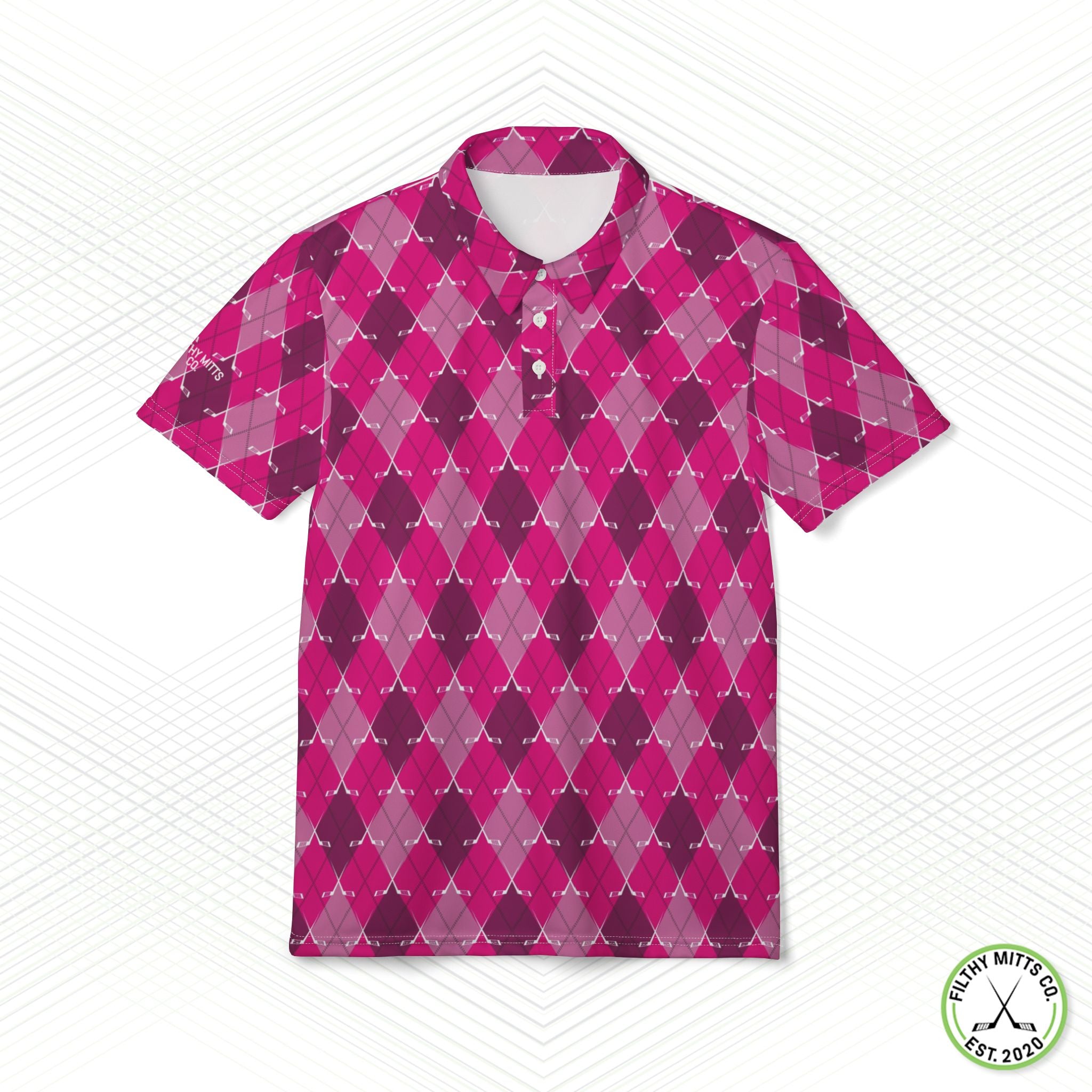 FMC Crossed Out Argyle Front Office Polo