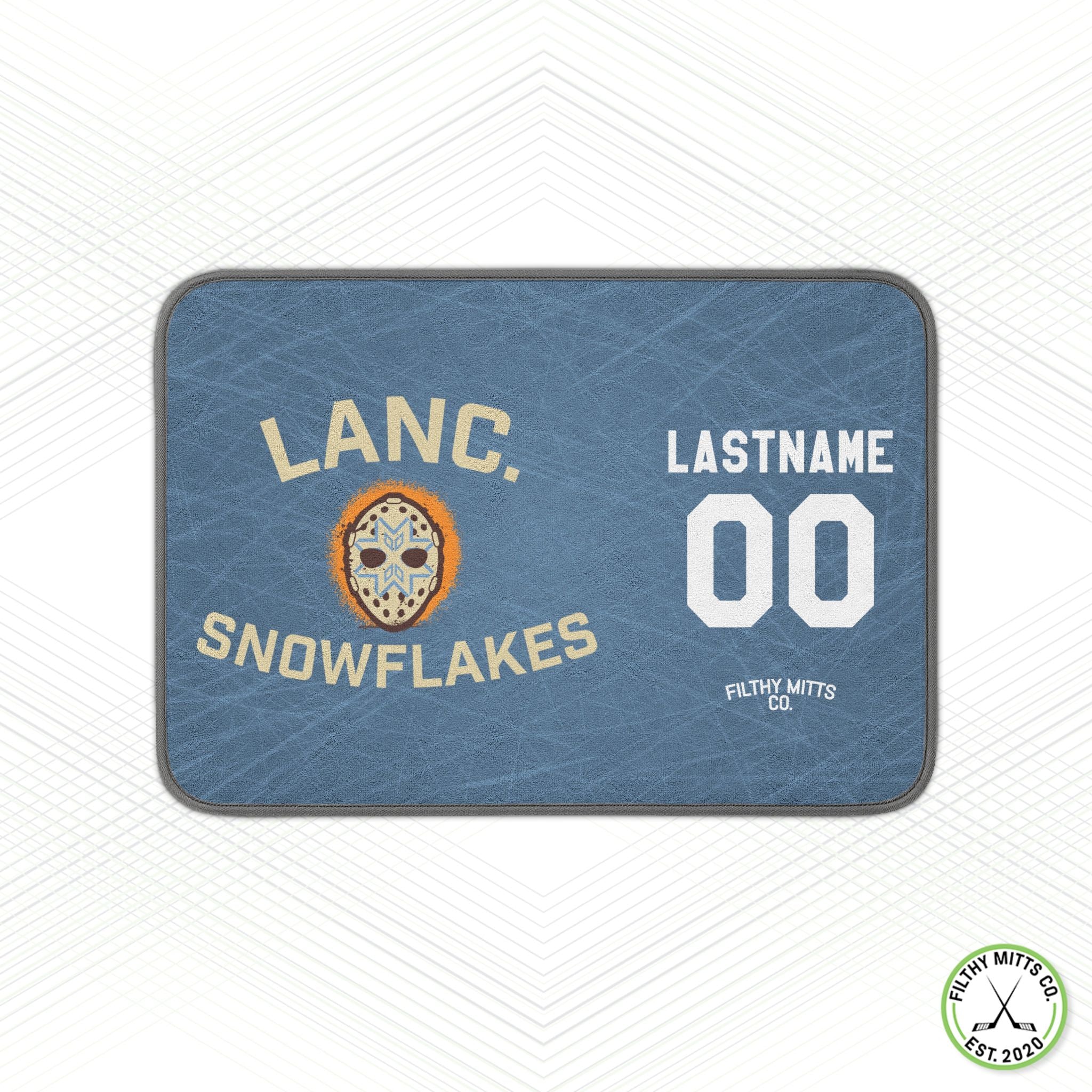 Snowflakes Blue Skate Mat