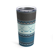 FMC Blue Christmas Sweater Travel Tumbler