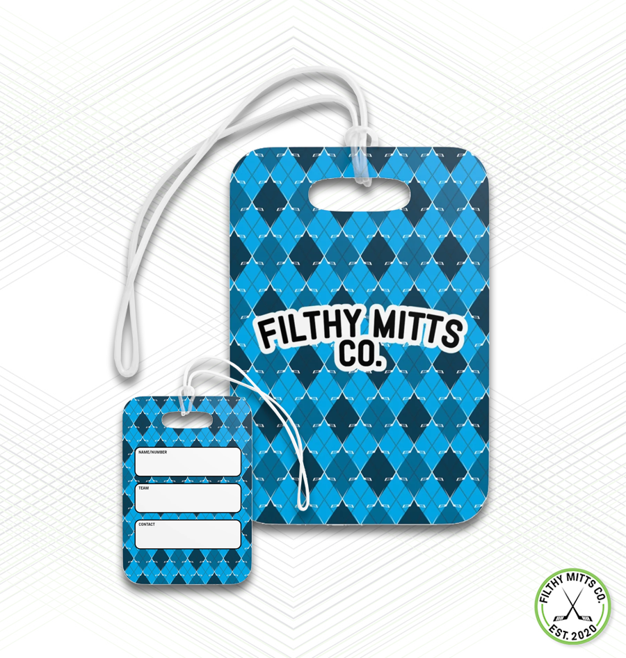 Crossed Out Argyle Essentials Bag Tag