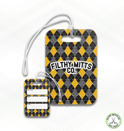 Crossed Out Argyle Essentials Bag Tag