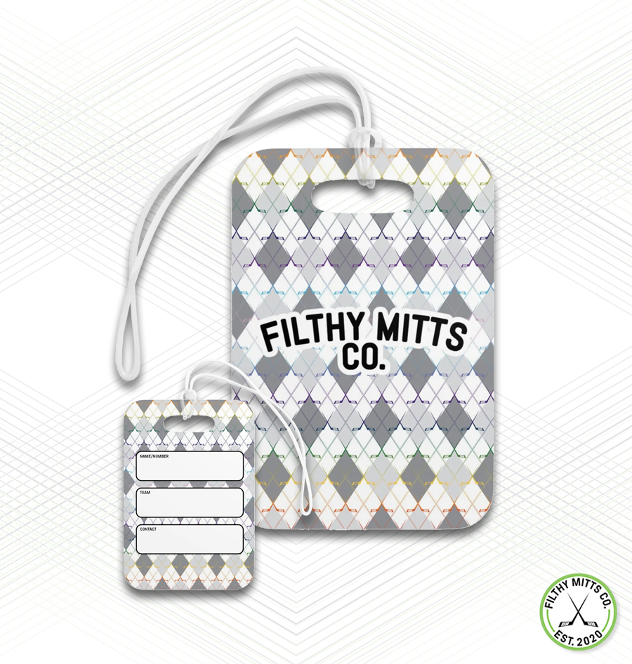 Crossed Out Argyle Essentials Bag Tag