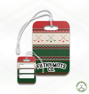 Crossed Out Christmas Sweater Essentials Bag Tag